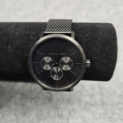 Michael Kors Mens Blake Watch Chronograph Mesh Strap Black MK8778 New $250 OS