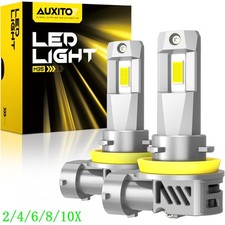 2024NEW LED 200W Headlight Bulbs H11 Low Beam Kit Super Bright White USA 2/10X