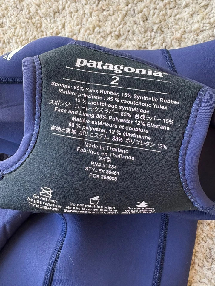 Traje de Sprints Patagonia 2 R1 Lite Yulex Long Jane para Mujer *Flora de Agua de Rosas/Valle Foto 3 de 4