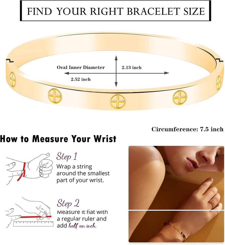 Stunning 18K Gold Plated Cuff Bracelet with Cubic Zirconia - Friendship Gift - Image 4 of 4