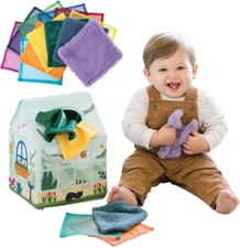 Sensory Sprouts Tissue Scarf Box - Montessori Toys for Babies 6-12 Months - Baby