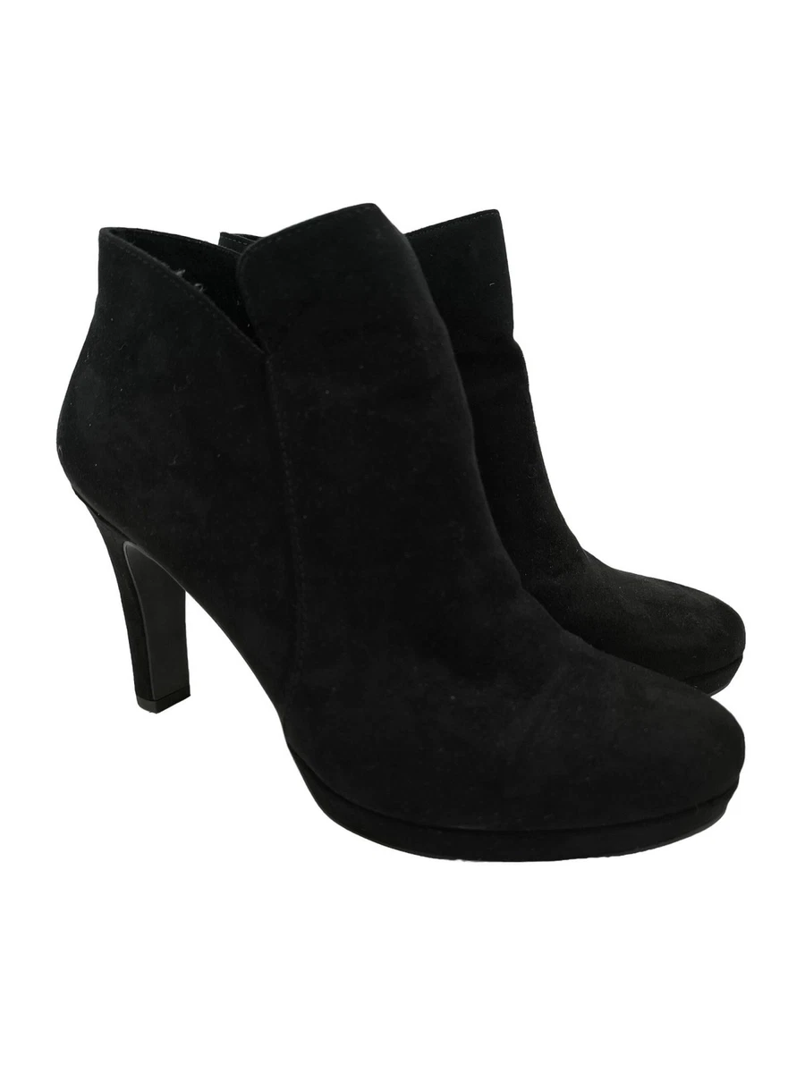 Tamaris Stivaletti Donna Caviglia Alta - Modello 25334-41 - Colore Nero - Tacco 7.7 Cm Con Tecnologia Antiscivolo