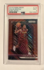 2018 Panini Prizm #170 Collin Sexton Ruby Wave Rookie Card RC PSA 9 MINT . rookie card picture