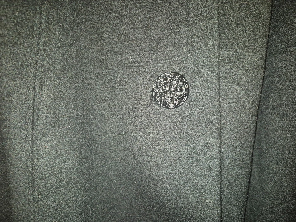 Abrigo Largo de Invierno Lorna Lee Cuello de Piel Negro Sólido LS Lana Talla 2X/3X De Colección Foto 3 de 4