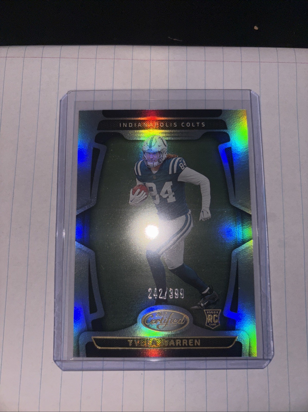 2025 Certified Tyler Warren Colts RC Rookie Silver /399 #113