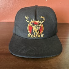 Vintage Bucks "Buck The System" Cigarettes Black Snapback Hat Made in USA Nice 