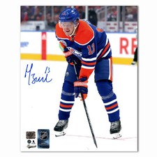 Mattias Janmark Autographed Edmonton Oilers Home 8x10 Photo