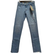 Levi's NWT 711 Skinny Sculpt Hyper Soft Light Blue Jeans Size 26 Raw Hem Stretch