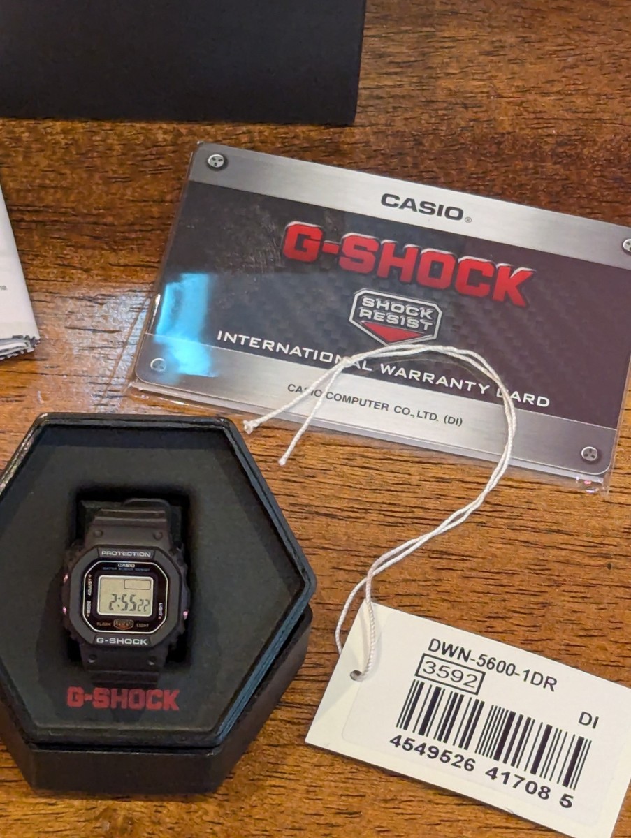 G-SHOCK nano 5600 SERIES DWN-5600-1JR ⑥ CASIO G-SHOCK Nano DWN-5600-1JR Ring Watch Black 5600 SERIES
