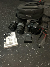 Canon EOS Rebel T6 DSLR 18MP Kit 18-55mm 75-300mm Lenses Wi-Fi