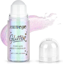 Roll-On Face Body Glitter Gel for Women and Kids, 50Ml Large Capacity Holographi