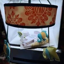 CoCaLo Couture Surie Boy Girl Unisex Crib Musical Mobile Elephant Damask Floral