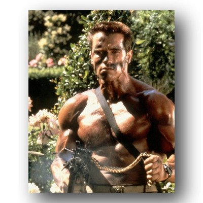 Arnold Schwarzenegger Photo 8x10 Commando Film Set 1985 California