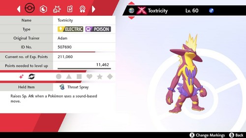 Pokemon Sword And Shield Shiny Gigantamax Toxtricity With Punk Rock Ebay