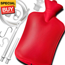 2L Home Enema Bag Kit with 2 Tips, 60 Inch Silicone Hose, Controlable Flow Valve