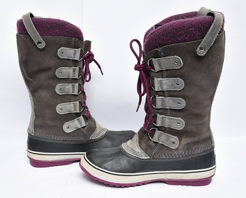 SOREL JOAN OF ARCTIC KNIT Impermeable Gamuza Invierno Botas con Cordones Mujer Talla 11 - Imagen 3 de 9