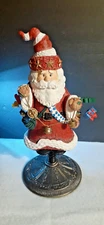 Traditions Whimsical Santa Centerpiece, Springy Base, Fun Centerpiece