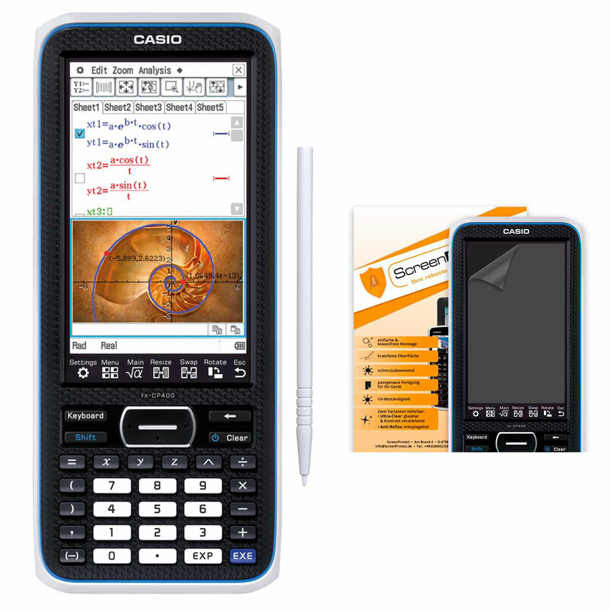 Grafikrechner Casio FX CP 400 Taschenrechner Rechner Schulrechner Schule  Studium