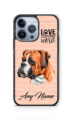 Personalized Boxer Dog Side Face Custom Phone Case Cover for iPhone Samsung gift