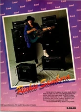VINTAGE 1987 RICHIE SAMBORA KMD GUITAR AMPS KAMAN PRINT AD