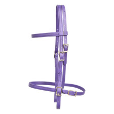 HORSE SIZE- READY MADE - Purple ENGLISH BRIDLE Made from BETA BIOTHANE