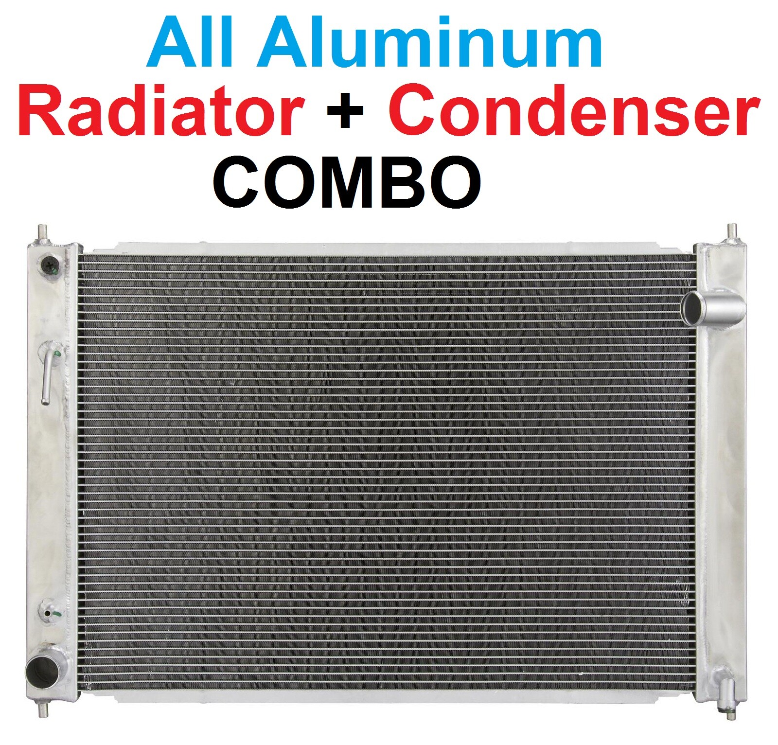ALL ALUMINUM RADIATOR + CONDENSER COMBO 13004 Fits 2009-2020 Nissan ...
