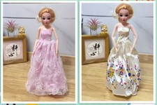 2PCS 1/6 Doll Clothes Handmade Wedding Dress for 11.5" Doll Princess Gown Toy N2