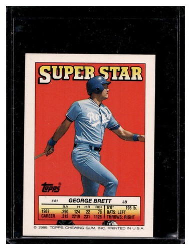 1988 Topps Stickers #41 George Brett Super Star Backs | eBay