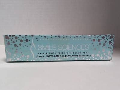 NEW! SMILE SCIENCES RX Strength Teeth Whitening Pens (2 Pens) 2mL/ea MINT SEALED