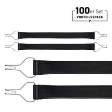 100 er Set Gummispanngurt mit 2 Haken Rollcontainer Transportwagen Spanngurt