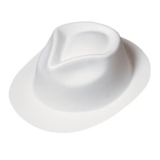WEIßER PARTY HUT Karneval Fasching 20er 30er 80er Jahre Mafia Gangster Partyhut