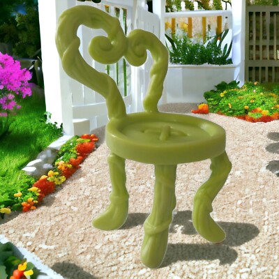 Disney Chair Tinks Fairies Pixie Cottage Green Vine Button Diorama Replacement