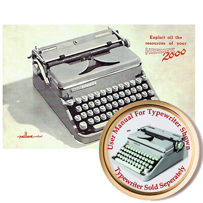 Hermes 2000 Typewriter Owner's Manual User Manual Instruction Manual Guide