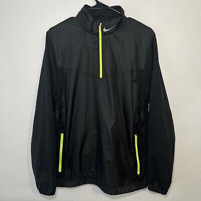Nike Golf 1/4 Zip Windbreaker Jacket Men Size S Small Black Nike Golf 1/4 Zip Windbreaker Jacket Men Size S Small Black