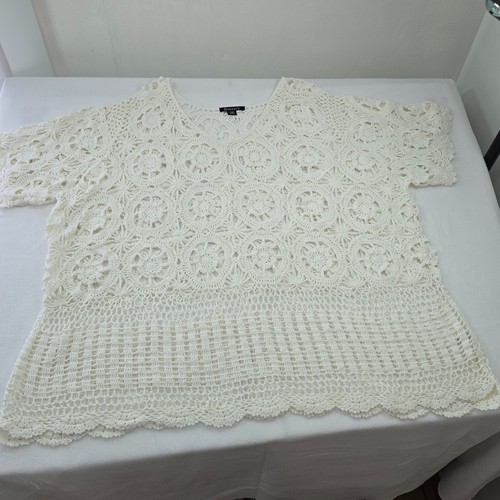Roamans Y2K All Over Uncinetto Donna Taglie Forti 3x-4x Maglione Set Boho Beach Artsy - Foto 5 di 24