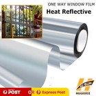 Silver One Way Mirror Window Tint Film UV Rays Rejection Heat Control Anti-Glare