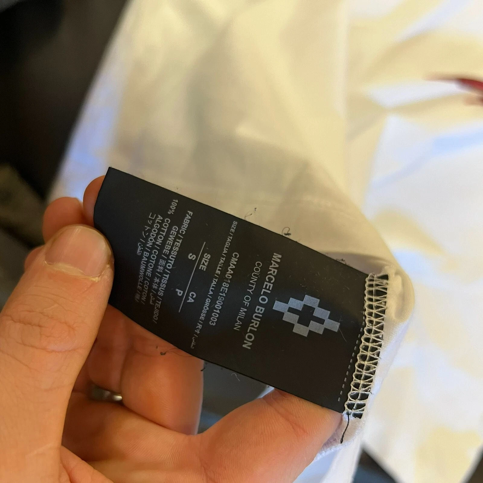 T shirt iconica Marcelo Burlon stampa uccellino taglia S