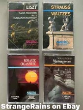  Lot of 4 Classical Music Cassette Tapes STRAUSS LISZT  more TESTED
