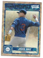 Javier Baez, Cubs — 2011 Playoff Contenders Prospect Ticket Crystal — #193/299