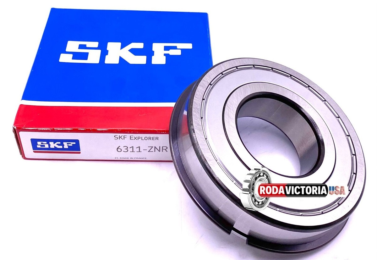 SKF 6311 Z NR Ball Bearing, Metal Shielded One Side + Snap Ring
