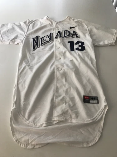Game Worn Used Nevada Wolfpack Baseball Jersey Nike Size 44 #13