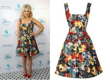 💗LAST ONE💗NEW $550 Alice Olivia Tora Watercolor Pleated Shift Dress sz 6 Small