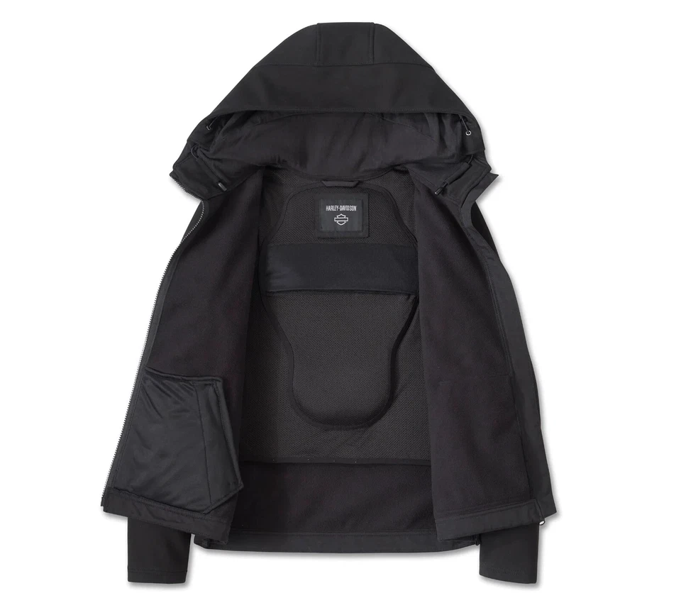 Harley Davidson Women's Deflector 2.0 Hooded Riding Fleece 98198-24VW - Image 4 of 4