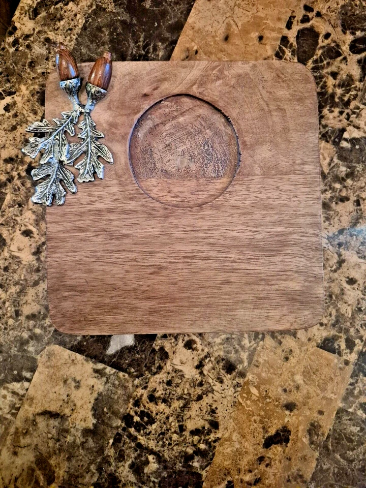 Rustic Handcrafted Wooden Cheese/Charcuterie Board Foto 3 de 3