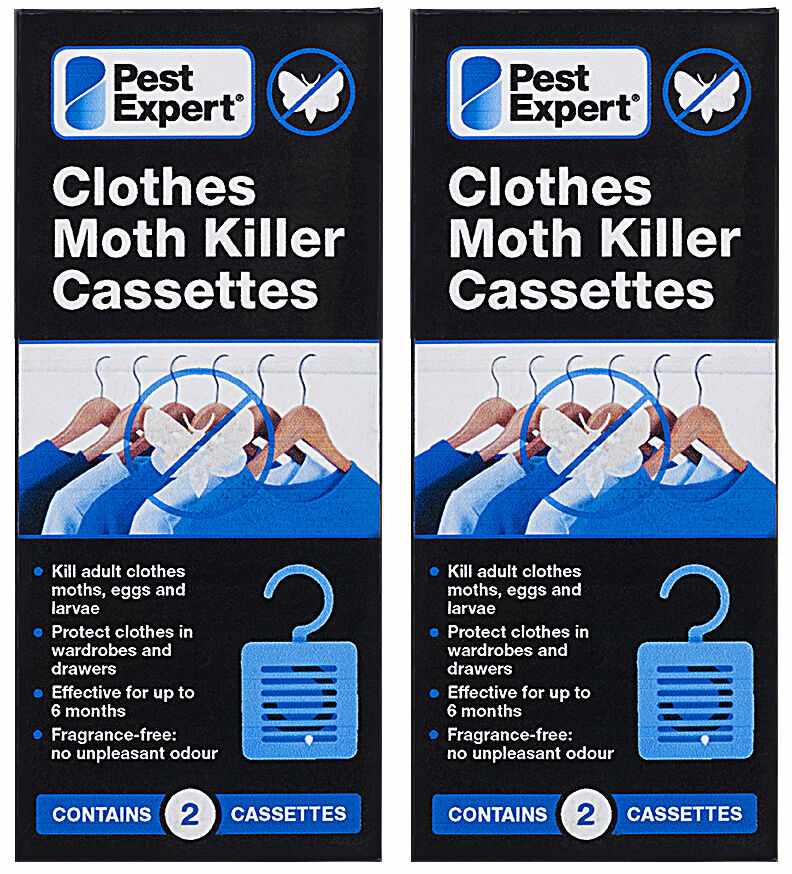 Pest Expert Clothes Moth Killer Cassettes Hanging Units (Twinpack) X2