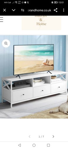 TV Stand, TV Cabinet For Up To 65 Inch TV, TV Table With 3 Drawers And 3 Open Sh - Picture 2 of 7