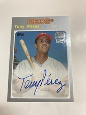 2019 Topps archives fan favorites on Card Autograph Tony Perez 98/99 1970 Like