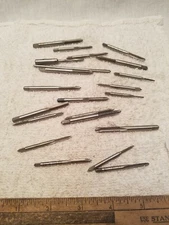 Vintage flute bits lot of 21 Hanson thread well, and other brands lot E
