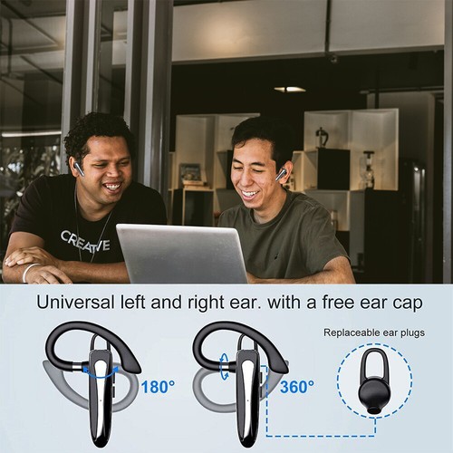 Bluetooth Earphone Handsfree Mic Wireless Headset Headphone Earpiece Earbud - Picture 10 of 15