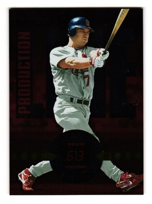 2002 Donruss Production Line #PL-30 J.D. Drew St. Louis Cardinals SN 382/613